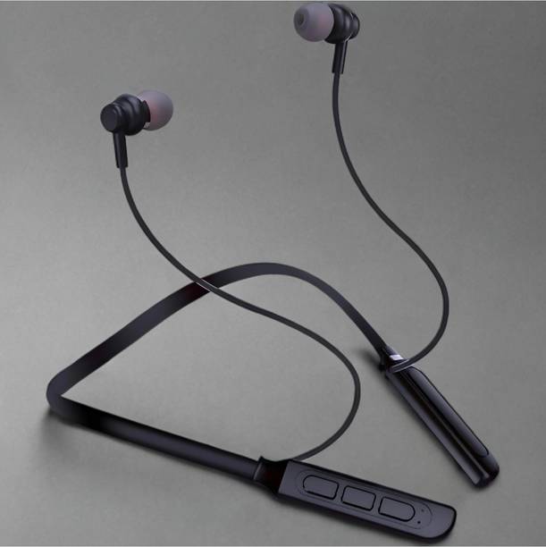 house of common Wireless Magnetic Neckband, Precision-Tuned for Deep Bass_GY Bluetooth & Wired