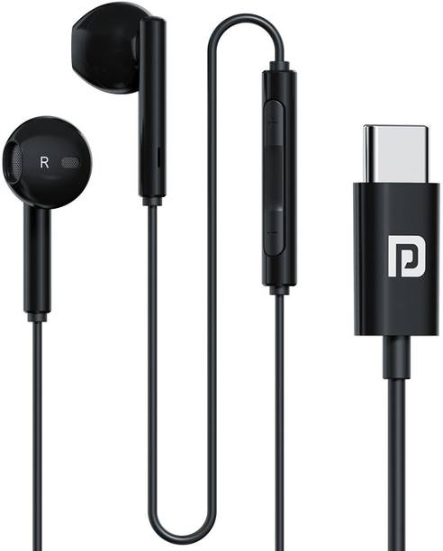 Portronics Conch Theta C Type C Wired Earphone With HD Quality In-Line Mic,14.2mm Driver Wired