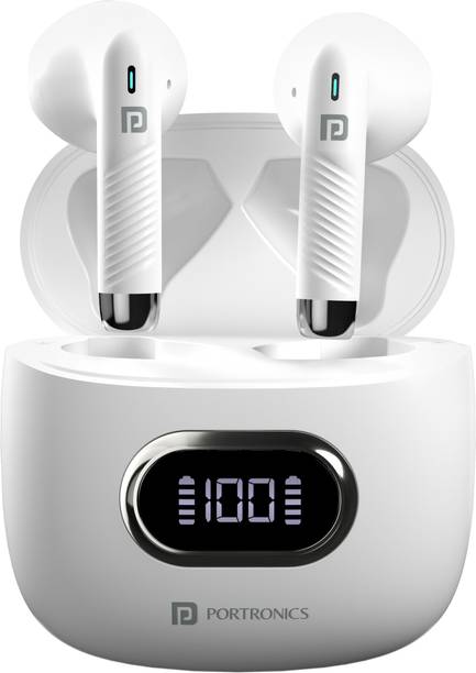 Portronics Harmonics Twins S9 TWS Wireless Earbuds with Upto 30H Playtime, Digital Display Bluetooth