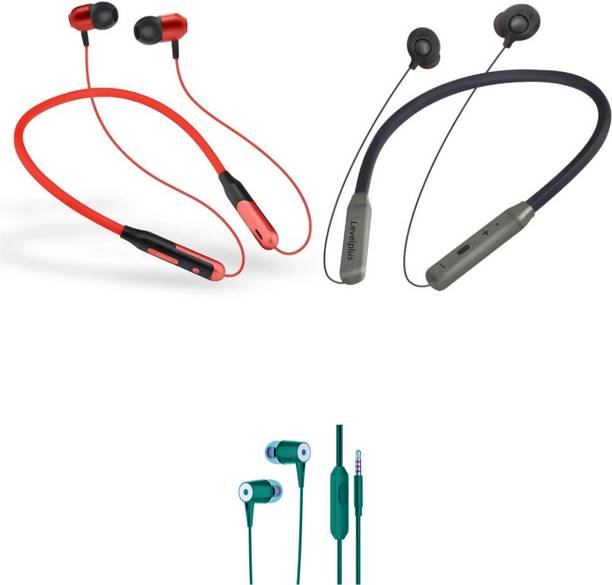 LEVELPLUS Jazz & Bliss With Silver Cap Neckband Combo 45 Hours Playtime Bluetooth
