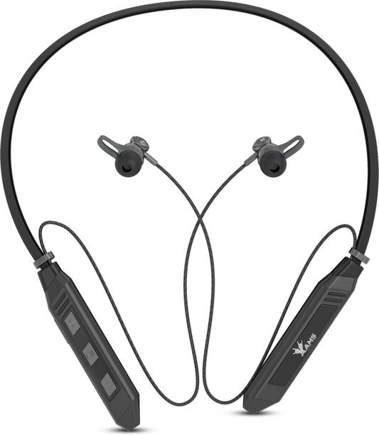 AAMS In Ear v5.2 Neckband Earphones,40 Hrs Playtime, Sweat Proof, Lightweight, Sports Bluetooth