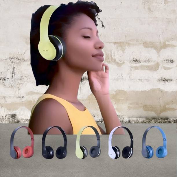 AIZINA Bluetooth Foldable Headphones for Gaming with HD Sound and Mic_SW Bluetooth & Wired