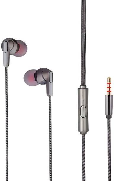 MAK Wired Earphones, Inline Controls, 3.5mm Handsfree with HD Mic, IPX5 Sweatproof Wired