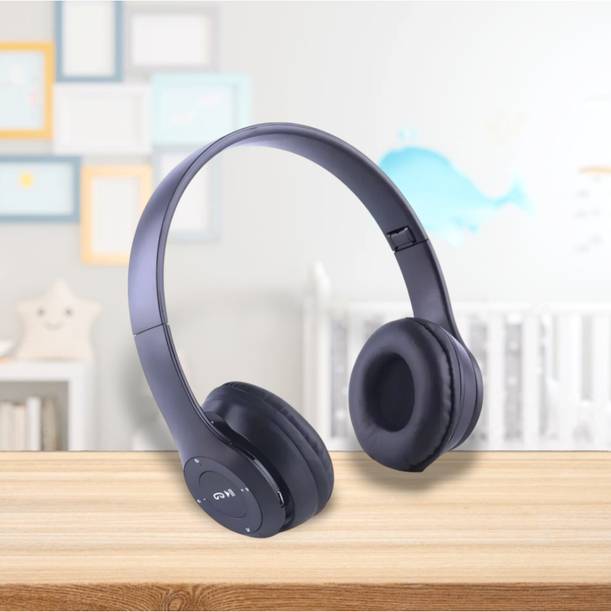 AIZINA Wireless Headphones with HD Sound, Rotatable Design, and Built-In Gaming Mic_XU Bluetooth & Wired