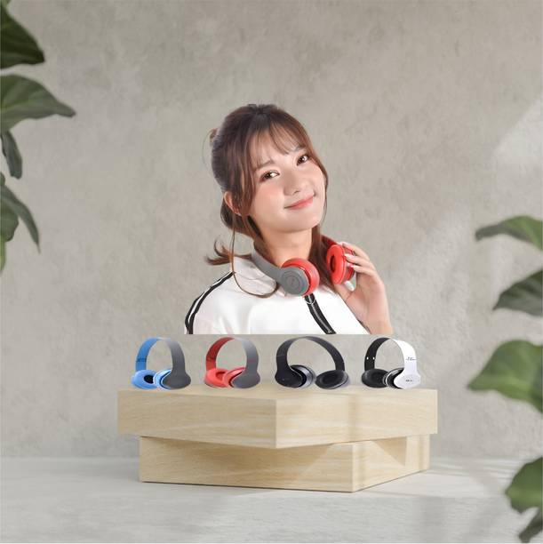 AIZINA HD Stereo Wireless Headset with Lightweight Frame, Built-In Mic for Gamers_TP Bluetooth & Wired