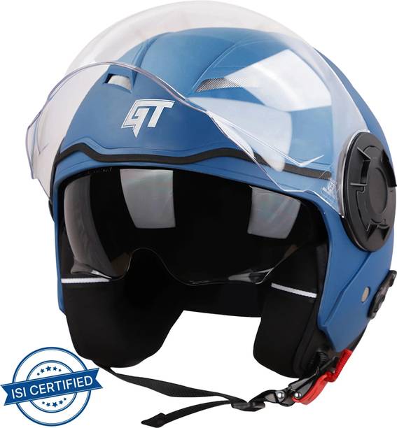 Steelbird GT Dashing ISI Certified Open Face for Men & Women with Inner Sun Shield Motorbike Helmet