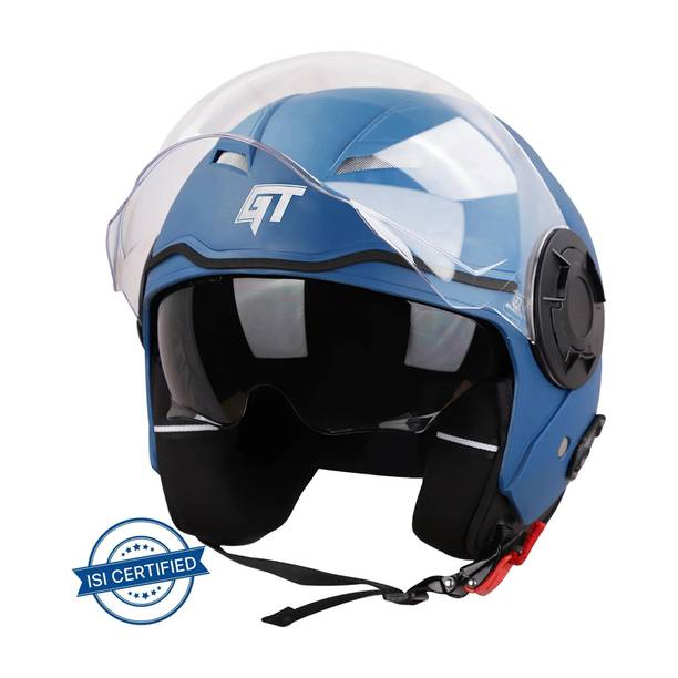 Steelbird GT ISI Certified Open Face for Men & Women with Inner Sun Shield Motorbike Helmet