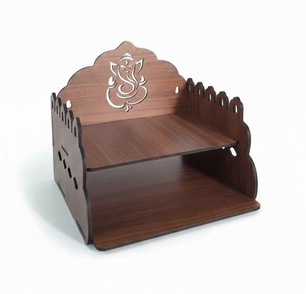 Bindian Wooden Temple for Home and Gift Purpose Solid Wood Home Temple Engineered Wood Home Temple