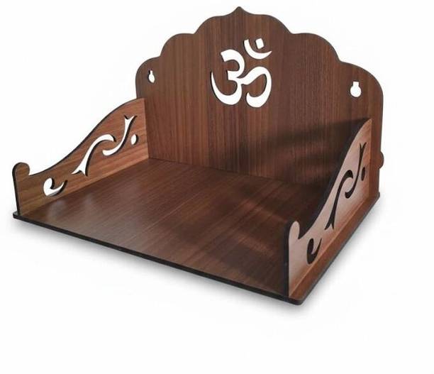 Bindian Wooden Temple for Home and Gift Purpose Solid Wood Home Temple Engineered Wood Home Temple