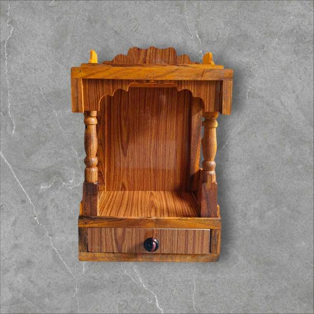 Namo Enterprises Handmade Wooden Temple for Home Decore Solid Wood Home Temple