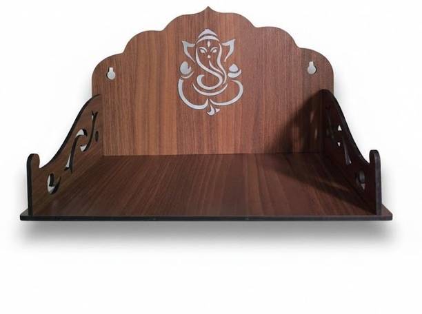 Bindian Wooden Temple for Home and Gift Purpose Solid Wood Home Temple Engineered Wood Home Temple