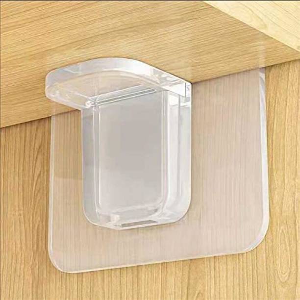 Upkaranwale Self Adhesive Shelf Support Clip for Kitchen Furniture Books 2Pcs Hook 2