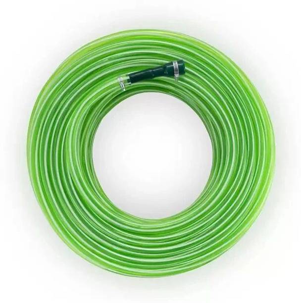 RAMA PIPE 3/4inch (20mm) zebra pipe 30mtr (100feet) flexible comes with adopter and clip car wash,bike wash out door and in door Hose Pipe