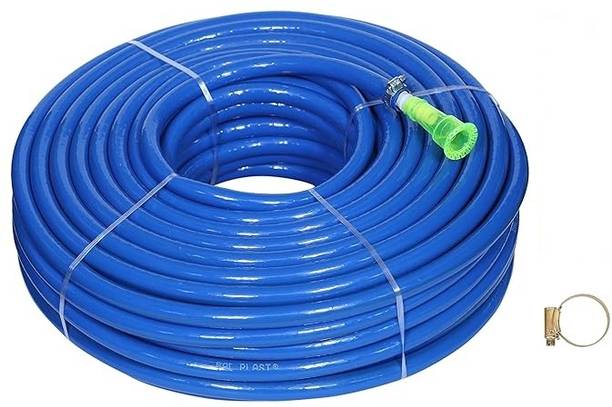 RAMA PIPE 15 feet (5 mtr) 3/4 Inch(0.75mm) blue garden pipe Lightweight, Durable Flexible with clamp and tap adopter-Watering Garden Hose Pipe