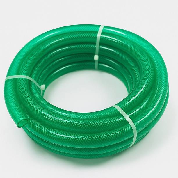 FLOWTUS 50 feet (15 meter), 3/4 inch 3 layered water hose durable with connector and clamps water gardening cleaning out door indoor use Hose Pipe