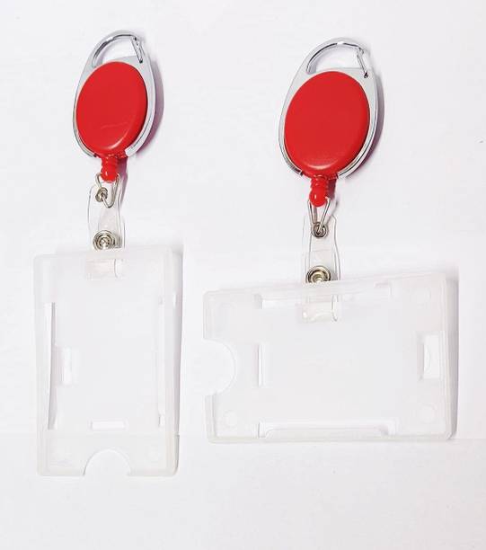 JSMSH Plastic ID Badge Reel, ID Badge Holder