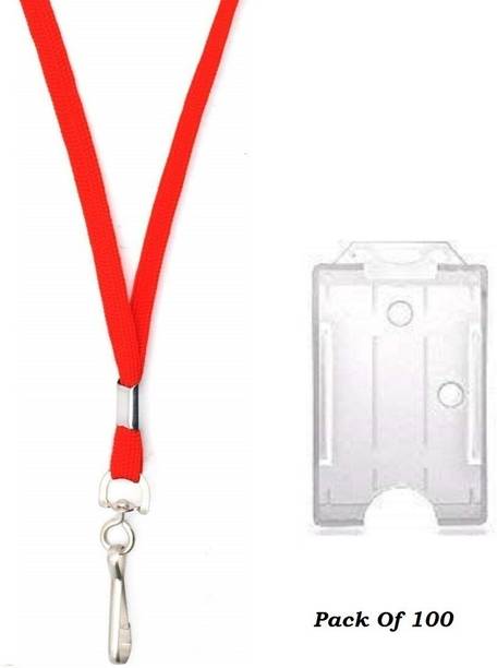 JSMSH Plastic ID Badge Holder, Lanyard