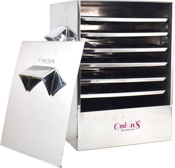 ओनियन्स Cauka/Square/Cubic Idly cooker with 6 Regular Idly plates FOR HOME USE इंडक्शन & स्टैंडर्ड इडली मेकर
