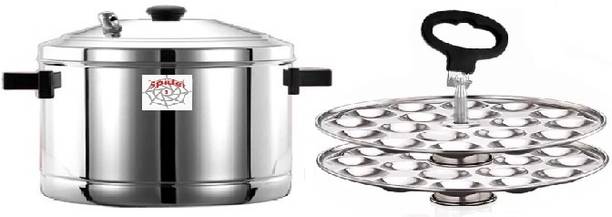 NCB SPIDER-IDLI COOKER SET WITH 2- SMALL SIZE DLI PLATE AND LIFTER Induction & Standard Idli Maker