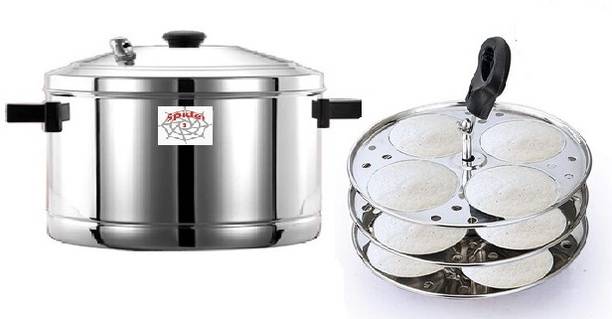 NCB SPIDER-IDLI COOKER SET WITH 3 IDLI PLATE AND LIFTER Induction & Standard Idli Maker