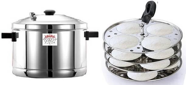 NCB SPIDER-SS IDLI COOKER WITH 4 IDLY PLATE WITH LIFTER Induction & Standard Idli Maker