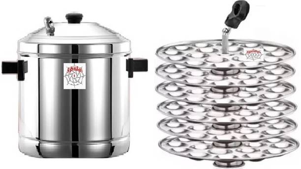NCB SPIDER-SS IDLI COOKER WITH 6 MINI IDLY PLATE WITH LIFTER Induction & Standard Idli Maker