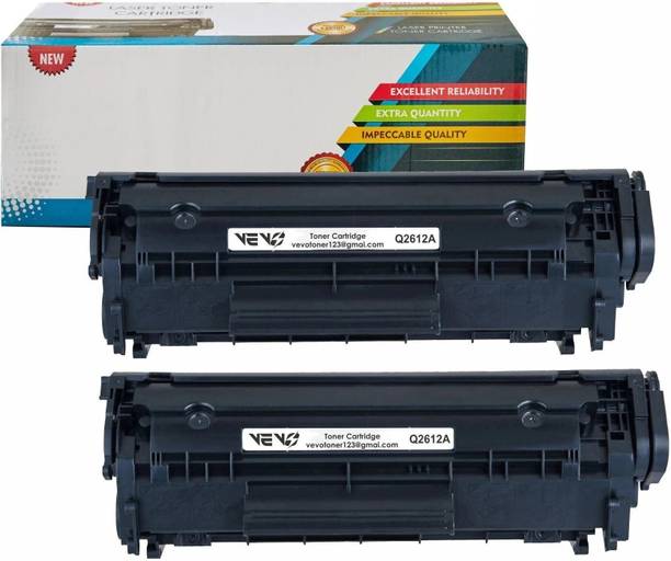 vevo toner cartridge 12a (q2612a) compatible for laser-jet m 1005mfp , 1020 plus , m1319 , 1022nw Black Ink Toner