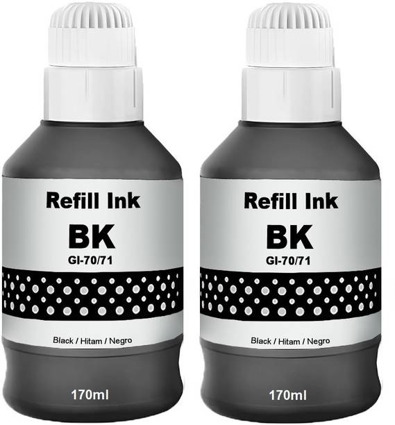 canoff High Quality Refill Ink GI70/71 Series for Canon Pixma GM2070,GM4070 Black - Twin Pack Ink Bottle