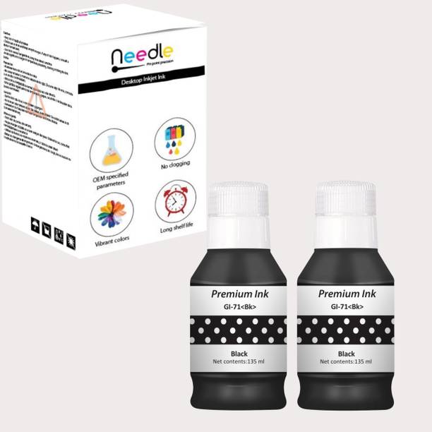 Needle GI71 for CN Pixma G1020 G2020 G3020 G2060 G3060 G1737 G2770 Printer 135ml each Black - Twin Pack Ink Bottle