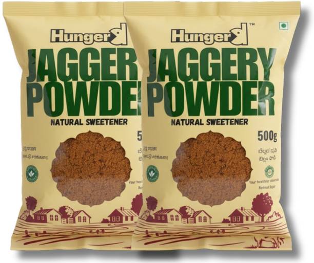 Hungerd Pure Jaggery Powder (500G) || Natural Sweetener|| Rich in Nutrients|| Pack of 2 Powder Jaggery
