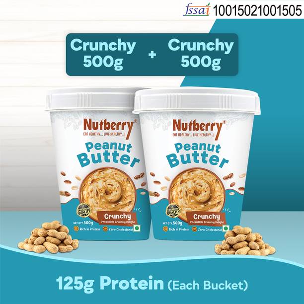 Nutberry Peanut Butter Classic Crunchy (500gm x 2)