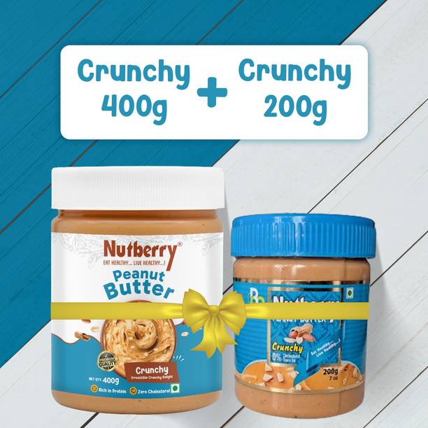 Nutberry Peanut Butter Classic Crunchy (400gm + 200gm)