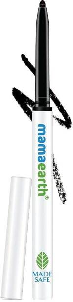 Mamaearth Charcoal Black Long Stay Kajal Black Waterproof,with Vitamin C & Chamomile for 11-Hour Smudge-free Stay