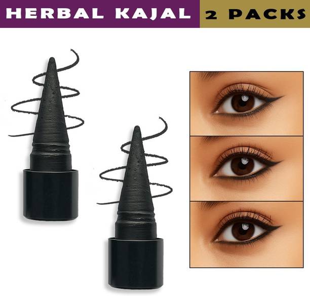 Rehanza Herbal Kajal Pack of 2 | 24H Smudge-Proof, Waterproof & Long-Lasting Eye Kohl
