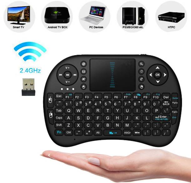 SACRO AJ_807A_MINI WIRELESS KEYBOARD COMPATIBLE WITH LAPTOPS/SMARTPHONES TV TOUCHPAD Wireless Handheld Multi-device Keyboard Compatible with Desktop, Laptop, Mac