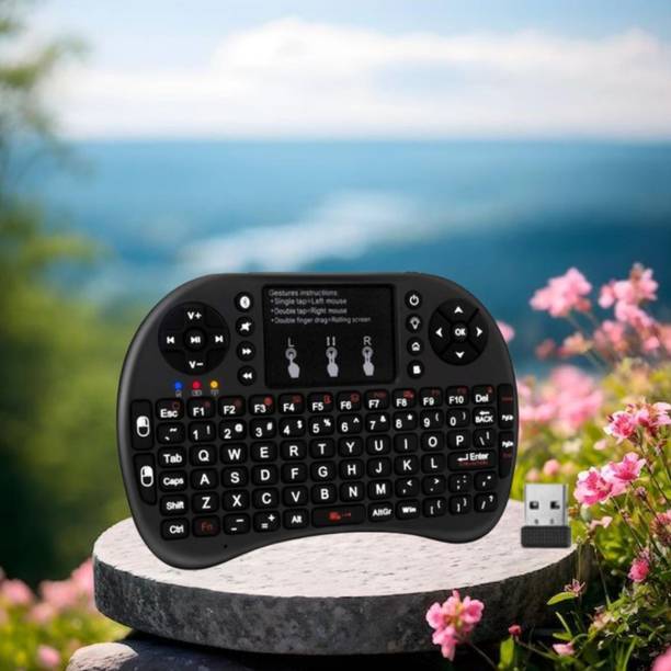 SACRO Bluetooth (Wireless Keyboard) USB Rechargeable Keyboard With Pocket Size E60 Wireless Thumb-size Multi-device Keyboard Compatible with Laptop