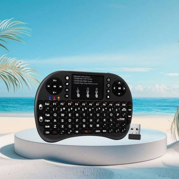 SACRO Bluetooth (Wireless Keyboard) USB Rechargeable Keyboard With Pocket Size D137 Wireless Thumb-size Multi-device Keyboard Compatible with Laptop