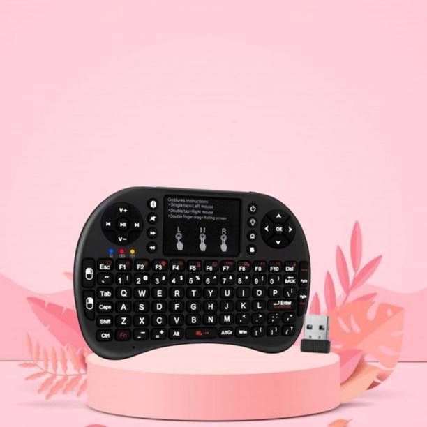 SACRO Bluetooth (Wireless Keyboard) USB Rechargeable Keyboard With Pocket Size D213 Wireless Thumb-size Laptop Keyboard Compatible with Laptop