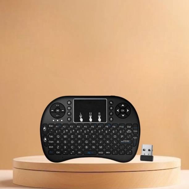 SACRO Bluetooth (Wireless Keyboard) USB Rechargeable Keyboard With Pocket Size E398 Wireless Thumb-size Multi-device Keyboard Compatible with Laptop