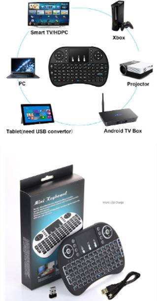 ROAR AJ_798A_MINI BACKLIGHT KEYBOARD & TOUCHPAD MOUSE WIRELESS MULTI-DEVICE KEYBOARD Wireless Handheld Multi-device Keyboard Compatible with Desktop, Laptop, Mac