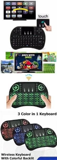 FRONY AJ_797A_MINI BACKLIGHT KEYBOARD & TOUCHPAD MOUSE WIRELESS MULTI-DEVICE KEYBOARD Wireless Handheld Multi-device Keyboard Compatible with Desktop, Laptop, Mac