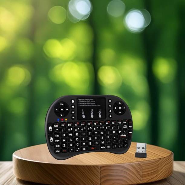 SACRO Bluetooth (Wireless Keyboard) USB Rechargeable Keyboard With Pocket Size D369 Wireless Thumb-size Multi-device Keyboard Compatible with Laptop
