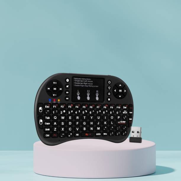 SACRO Bluetooth (Wireless Keyboard) USB Rechargeable Keyboard With Pocket Size D461 Wireless Thumb-size Multi-device Keyboard Compatible with Laptop