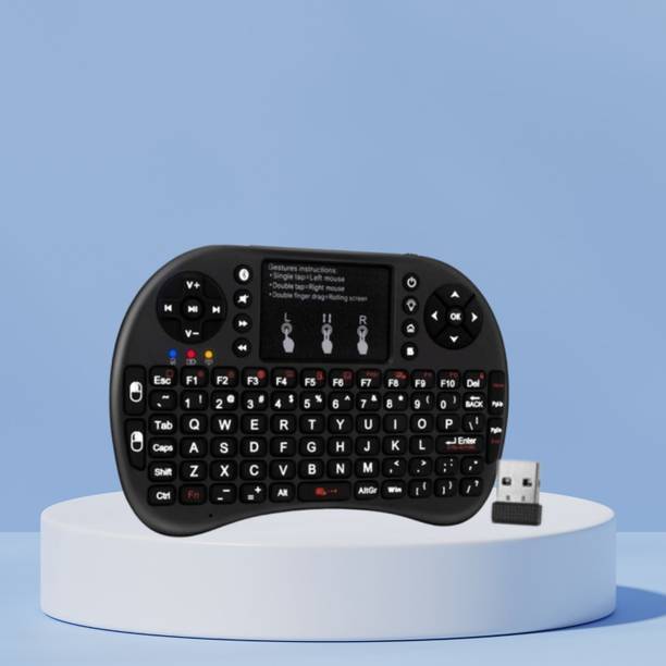 SACRO Bluetooth (Wireless Keyboard) USB Rechargeable Keyboard With Pocket Size E254 Wireless Thumb-size Multi-device Keyboard Compatible with Laptop