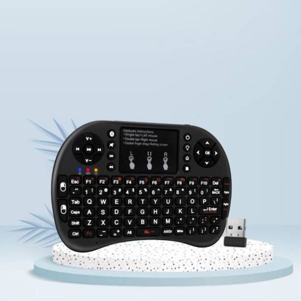 FRONY Bluetooth (Wireless Keyboard) USB Rechargeable Keyboard With Pocket Size B218 Wireless Thumb-size Multi-device Keyboard Compatible with Tablet