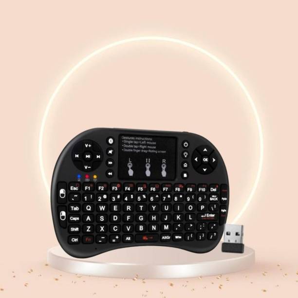 SACRO Bluetooth (Wireless Keyboard) USB Rechargeable Keyboard With Pocket Size D267 Wireless Thumb-size Multi-device Keyboard Compatible with Laptop