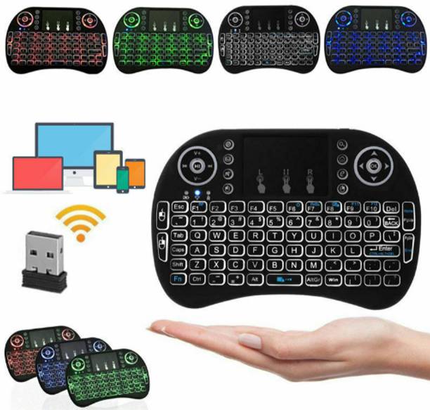 ROAR AJ_795A_MINI BACKLIGHT KEYBOARD & TOUCHPAD MOUSE WIRELESS MULTI-DEVICE KEYBOARD Wireless Handheld Multi-device Keyboard Compatible with Desktop, Laptop, Mac