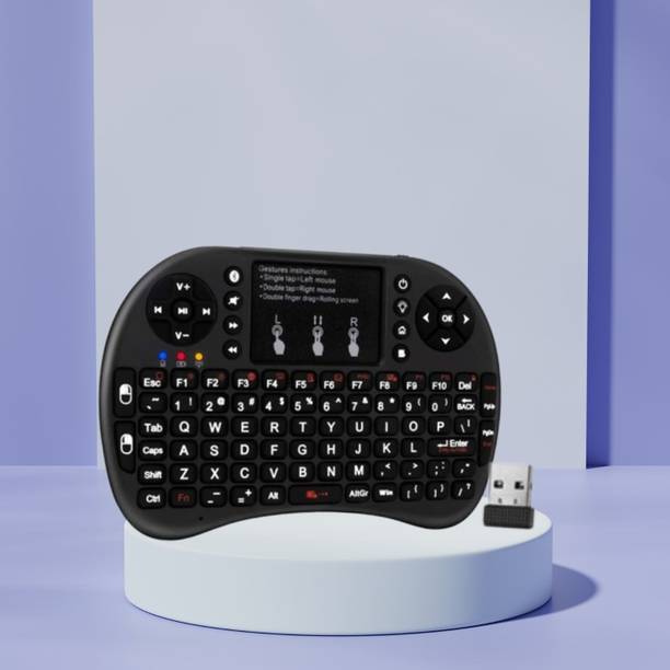 SACRO Bluetooth (Wireless Keyboard) USB Rechargeable Keyboard With Pocket Size E170 Wireless Thumb-size Multi-device Keyboard Compatible with Laptop