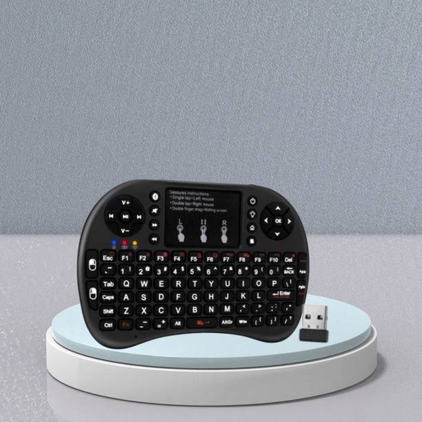 SACRO Bluetooth (Wireless Keyboard) USB Rechargeable Keyboard With Pocket Size D141 Wireless Thumb-size Multi-device Keyboard Compatible with Laptop