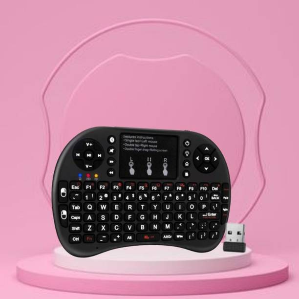 SACRO Bluetooth (Wireless Keyboard) USB Rechargeable Keyboard With Pocket Size E482 Wireless Thumb-size Multi-device Keyboard Compatible with Laptop